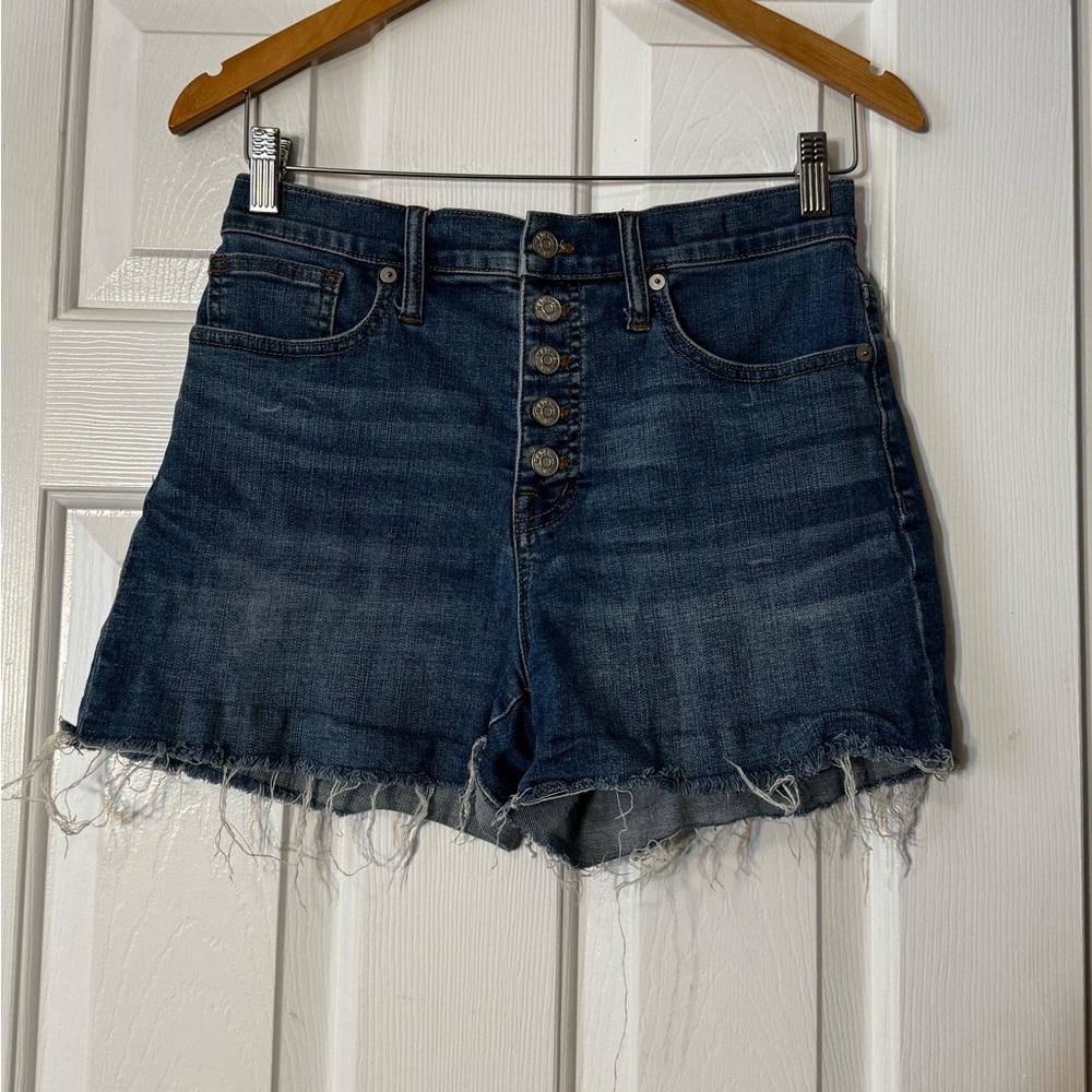 Madewell High-Rise Button-Fly Denim Shorts – Size 26 0546